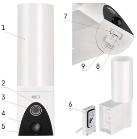 Cameră LED inteligentă de exterior cu sursă de lumină GoSmart LED/12W/230V IP65 Wi-Fi Tuya alb