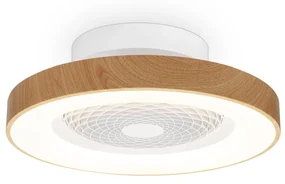 Lustra LED cu Ventilator si telecomanda Mini TIBET lemn/alb