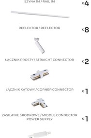 Zuma Line 3589 - Lampă spot pentru șină LULU 8xGU10/35W/230V alb