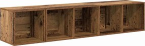 vidaXL Set dulap TV Pe perete 2 pcs Lemn Vechi Lemn compozit