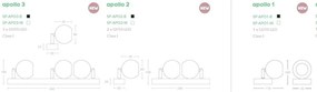 Aplica cu spot directionabil Apollo 1, alb