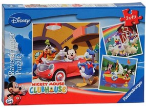 PUZZLE CLUBUL MICKEY MOUSE , 3X49 PIESE (RVSPC09247)