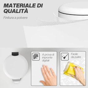 HOMCOM Coș de Gunoi cu Pedală de 30L, Capac cu Închidere Delicată, Metal și PP, 36x30x63.5 cm, Crem | Aosom Romania