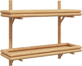 vidaXL Raft de perete cu raft Pe perete Maro 39 x 26 x 60 cm Bambus