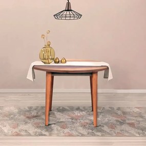 Masa bucatarie rotunda Brigitte, culoare nuc, 90 cm