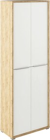 Dulap RIOMA TIP 05, stejar artisan/alb, DTD laminat, cu 4 usi, 75x38x2