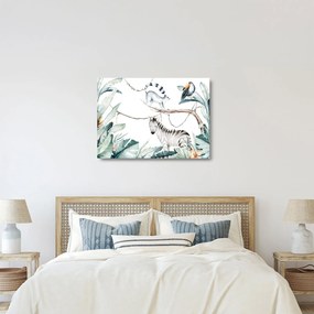 Tablou pe sticlă - Animale exotice (70x50 cm)