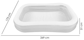 Piscina gonflabila, dreptunghiulara, 269x175x51 cm, bestway family