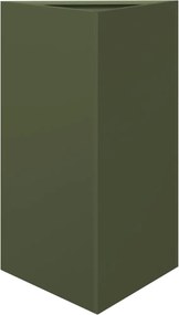 vidaXL Jardinieră de grădină, verde, 50x43x75 cm, oțel, triunghiulară