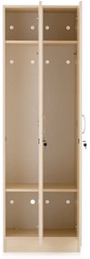 Dulap din lemn Visio - 2 compartimente, 60 x 42 x 190 cm, paltin