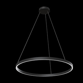 Lustra suspendata LED design tehnic, diametru:80cm, Rim negru MYMOD058PL-L42B4K