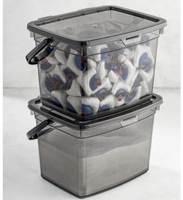 Set 2 cutii depozitare , UnicUtil, Spacious Durable, Antracit