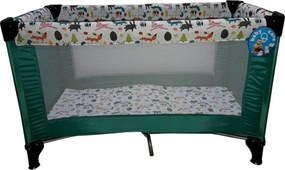 Patut Pliant, Tarc copii Baby Care™ PRO, Pliabil pe 2 Niveluri, plasa tantari,geanta transport inclusa, Verde