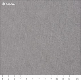 Canapea extensibilă din catifea în formă de „U” cu șezlong pe partea stângă Miuform Stylish Stan, gri deschis