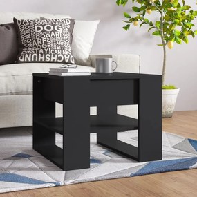 vidaXL Măsuță de cafea, negru, 55,5x55x45 cm, lemn prelucrat