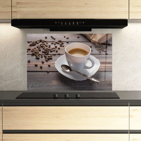 Panou Sticla Bucatarie, 60x80cm, Protectie aragaz, Antistropi, Termorezistent, Alimente, Cafea, Aroma Coffee