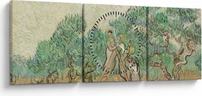 Tablou - Vincent van Gogh, The Olive Orchard, reproducere (cu ceas) (90x30 cm)