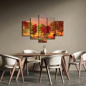 Tablou - Copaci colorate (150x105 cm)