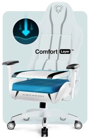 Scaun De Gaming Diablo X-One 2.0 Normal Size: Alb-Negru Diablochairs