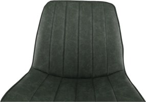 Scaun, piele ecologică verde/negru, HAZAL