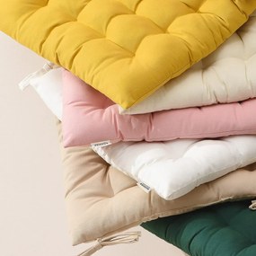 Perna de scaun din bumbac galben premium 40x40 cm