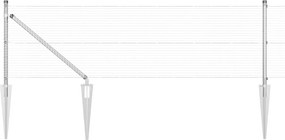 vidaXL Stâlp de gard. Argintiu 25 x 0,5 m (mesh 19 x 19 mm) Oțel