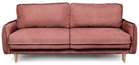 Canapea roșie extensibilă cu tapițerie din stofă bouclé 215 cm Patti – Bonami Selection