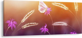 Tablou - Fluture roz (120x50 cm)