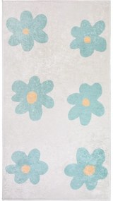 Covor pentru copii verde mentă/fildeș lavabil 60x100 cm Cute Flowers Green – Vitaus