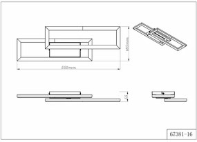 Globo WILTON 67381-16 - Plafonieră LED 16W/230V 3000/4000/6000K