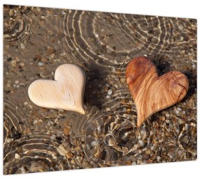 Tablou - Inimile din lemn (70x50 cm)