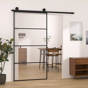 vidaXL Ușă glisantă cu set feronerie 102,5x205 cm sticlă ESG/aluminiu