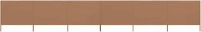 vidaXL Paravan anti-vânt cu 6 panouri gri taupe 800x120 cm textil