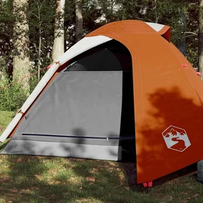 vidaXL Cort de camping cupolă 3 persoane, portocaliu, impermeabil