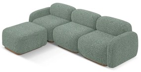 Colțar modular verde deschis (cu colț variabil) Ailani – Makamii