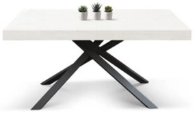 Masă Tifany BLAT ALB FRASIN - 95 cm / 90 cm / 77 - NEGRU