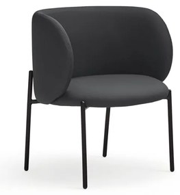 Fotoliu din imitație de piele negru Mogi - Teulat