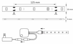 Banda LED RGB reglabilă Wi-Fi 5m, 16W, 230V, funcție muzicală Tuya