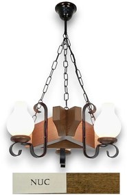 Candelabru rustic fabricat manual din lemn dim.40x40cm, 3 brate Queen WOOD-QU-SP3