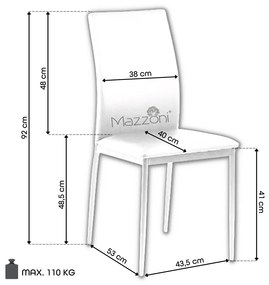 FLOP Piele ecologică gri-maro (Taupe) - SCAUN MODERN PENTRU LIVING/SUFRAGERIE/BUCĂTĂRIE/BIROU