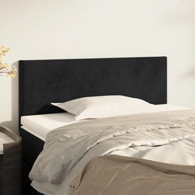 345780 vidaXL Tăblie de pat, negru, 100x5x78/88 cm, catifea