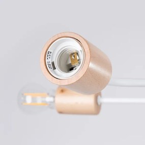 Lustră aplicată Sollux SL.1666 TIMBO 6xE27/15W/230V alb/bej/fag