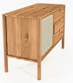 Comodă joasă din lemn de stejar 97x69 cm Pola - The Beds