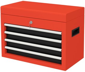 DURHAND Dulap pentru unelte Trolley, inclusiv lacăt, 2 chei, 45 cm x 24,5 cm x 32,5 cm, Roșu | Aosom Romania