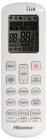 Aer condiționat cu invertor Hisense WINGS PRO KB35YR3E, 12000 BTU, A++/A+, 24 m2, Wi-Fi, Hi-Nano, Control vocal, I Feel, Alb