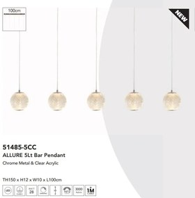 Lustra moderna cu 5 pendule LED Allure
