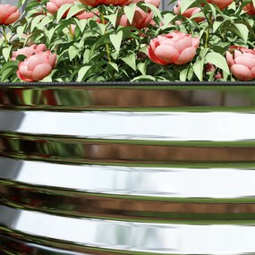 Outsunny Pat de grădină ridicat, rezistent la rugină din oțel galvanizat 160 x 80 x 56 cm argintiu | Aosom Romania