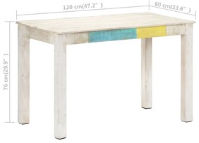 Masa de bucatarie, 120x60x76 cm, lemn masiv de mango 1, 120 x 60 x 76 cm