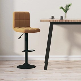 vidaXL Scaun de bar, maro, catifea