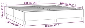Cadru de pat, gri inchis, 200x200 cm, catifea Morke gra, 35 cm, 200 x 200 cm